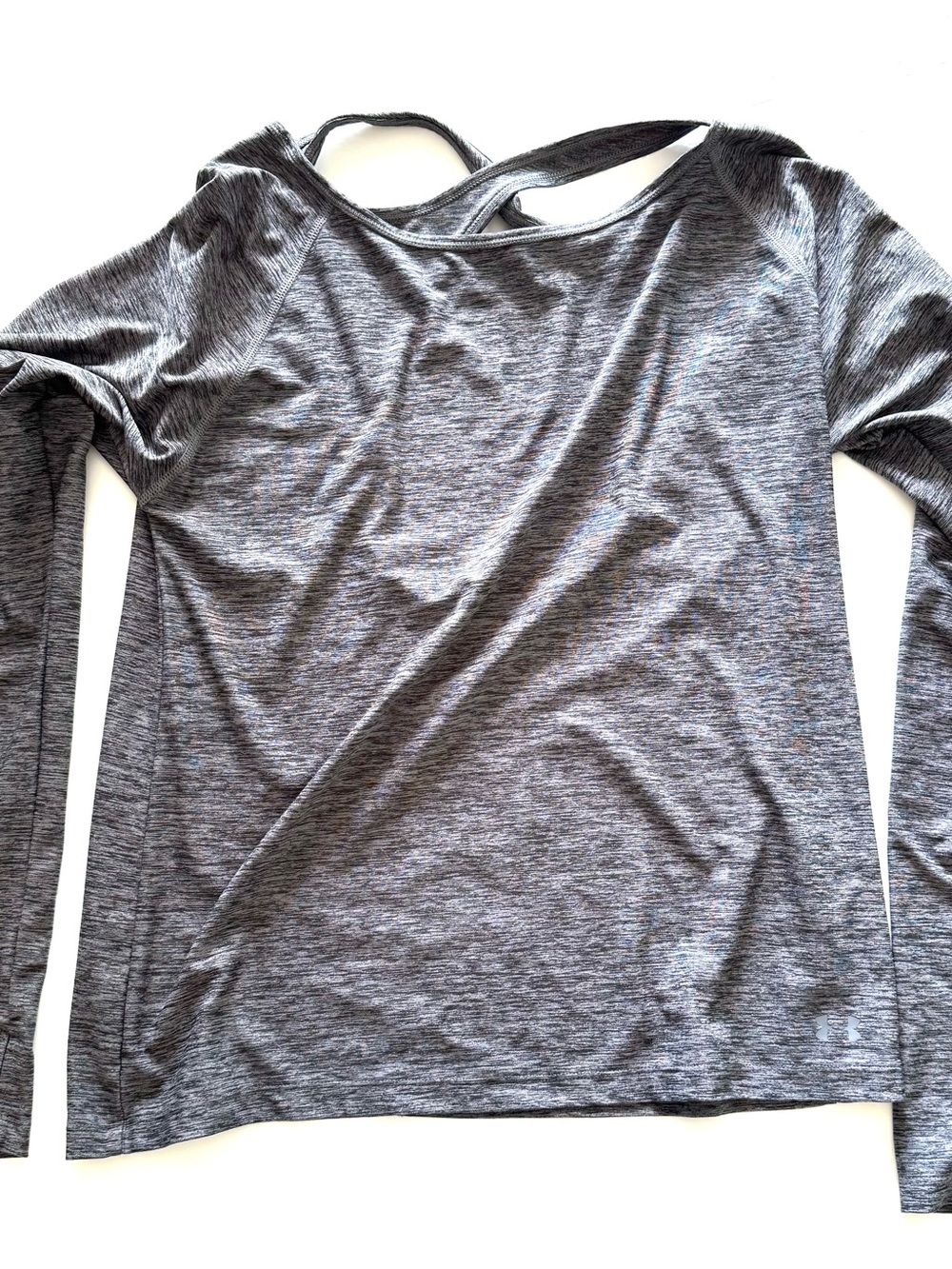 Under Armour Heathered Charcoal Gray Long Sleeve Top